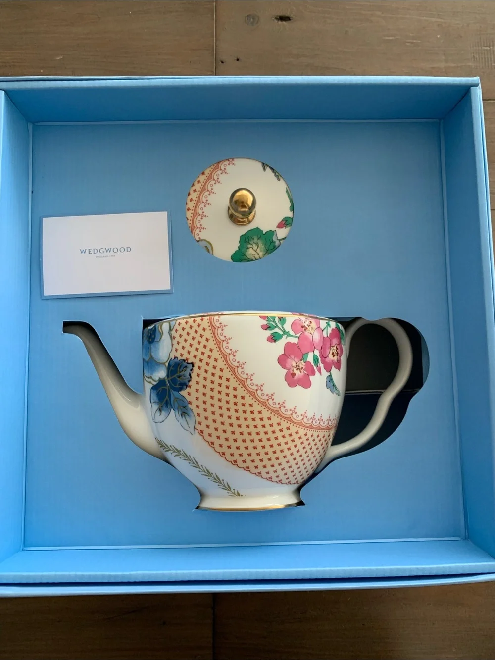 Wedgewood Butterfly bloom fine China teapot NWT